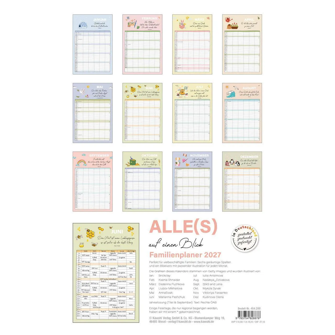 Bild: 9783754828878 | Familienplaner 2027 | Fürchte dich nicht, denn ich bin mit dir; | 2027