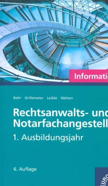 Cover: 9783758578878 | Rechtsanwalts- und Notarfachangestellte, Informationsband 1....