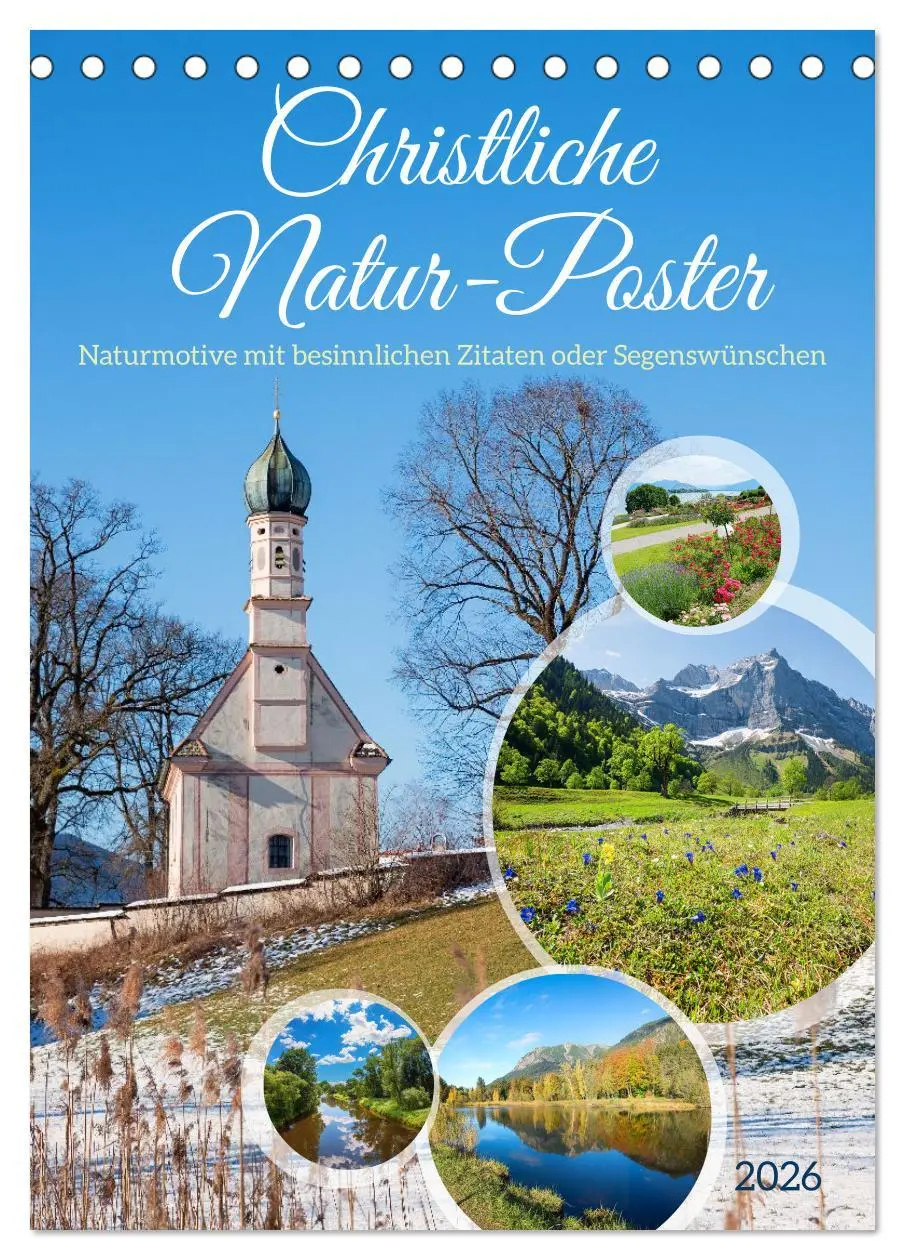 Cover: 9783457298978 | Christliche Natur-Poster 2026 (Tischkalender 2026 DIN A5 hoch),...