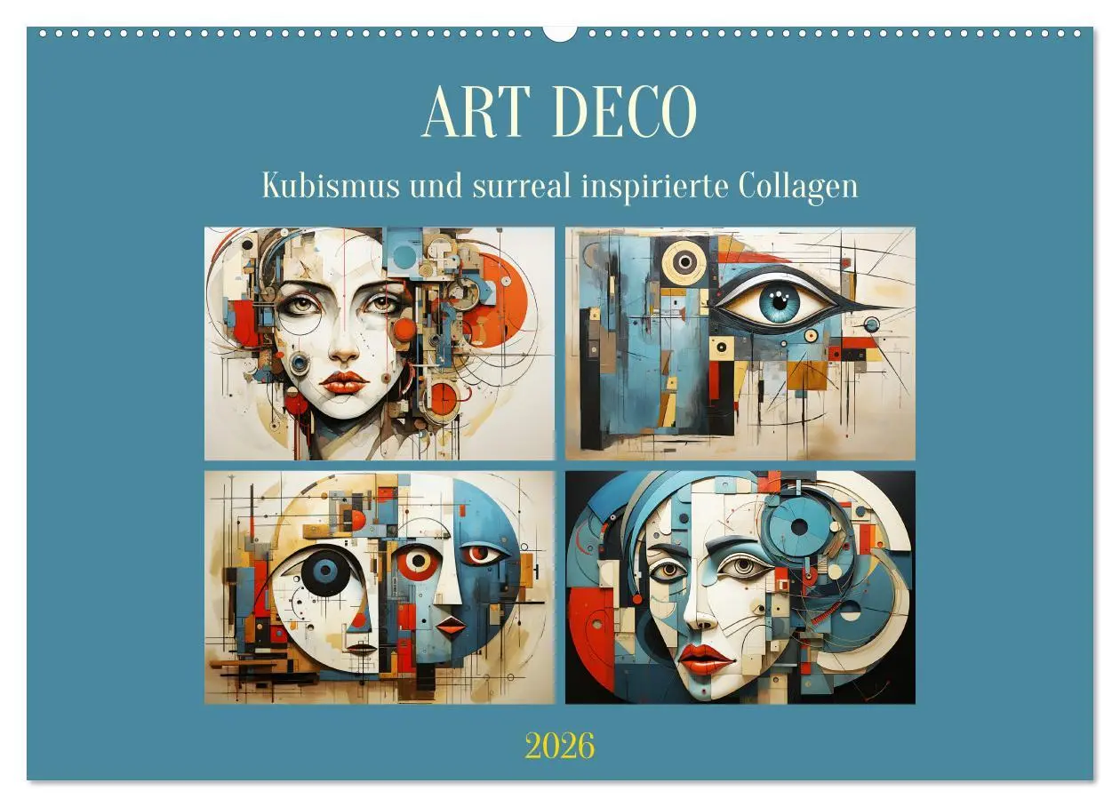 Cover: 9783457508978 | Art Deco. Kubismus und surreal inspirierte Collagen (Wandkalender...