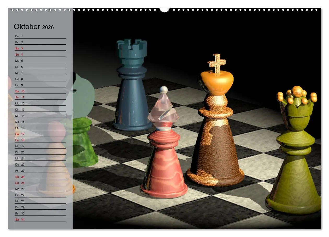 Bild: 9783457748978 | SCHACH - Spiel der Könige (hochwertiger Premium Wandkalender 2026...