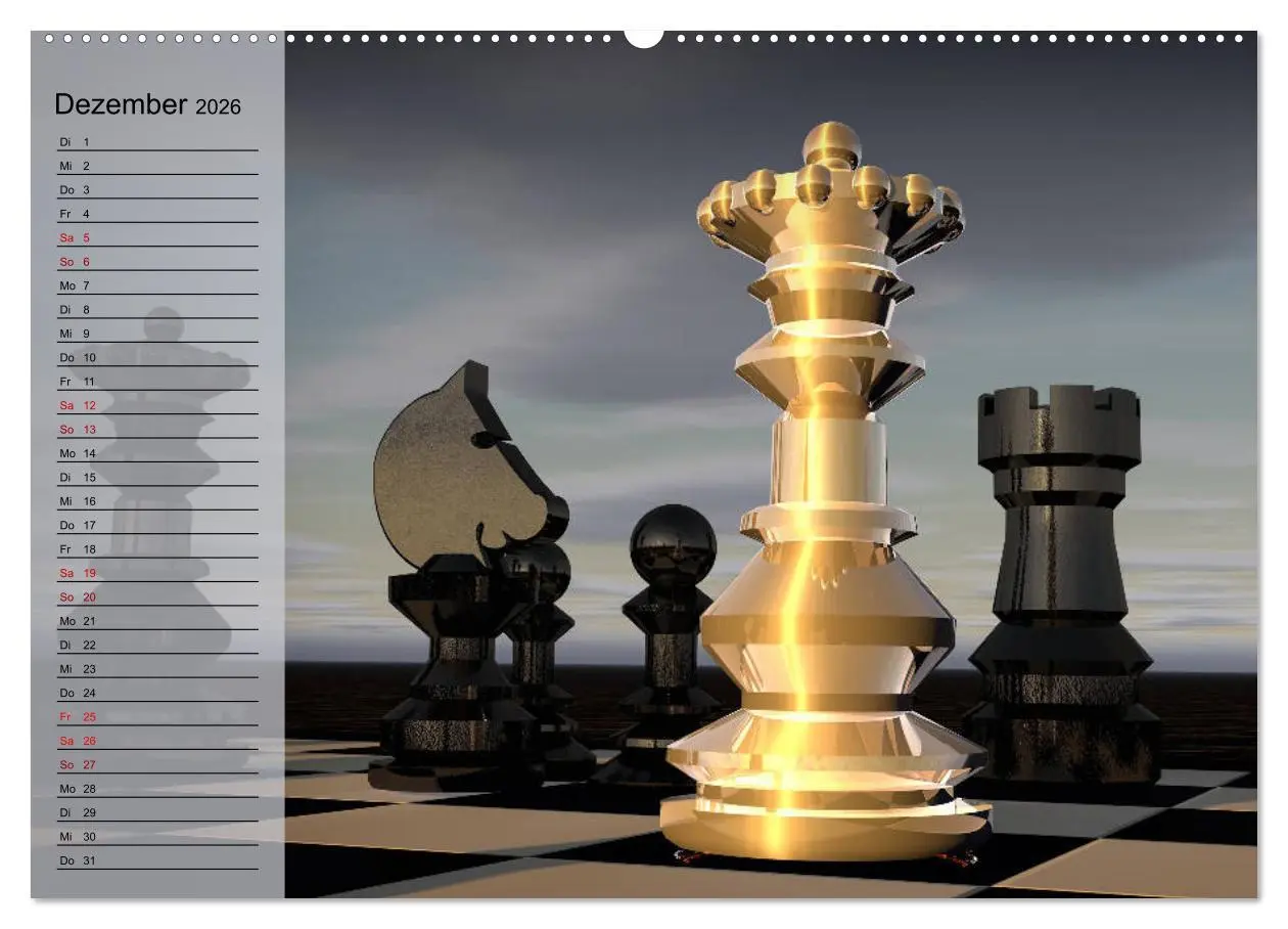 Bild: 9783457748978 | SCHACH - Spiel der Könige (hochwertiger Premium Wandkalender 2026...