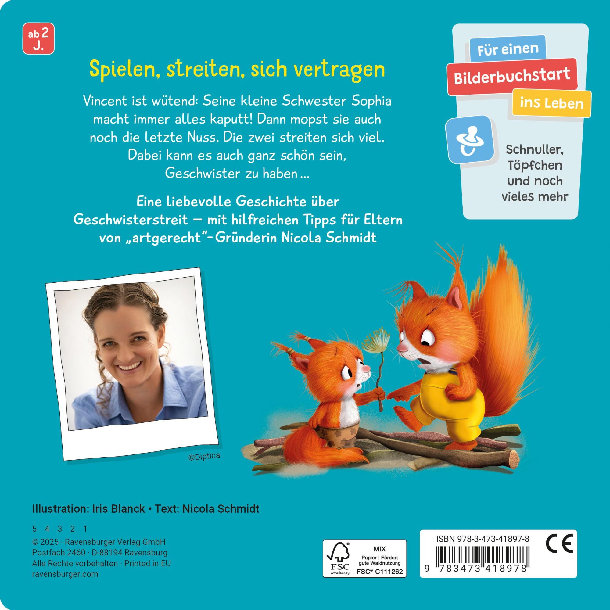 Rückseite: 9783473418978 | Mein artgerecht-Geschwisterbuch: Ich zuerst! Nein, ich! | Schmidt