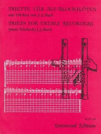 Cover: 9783702408978 | Duette aus Werken von J.S.Bach | für 2 Altblockflöten. Spielpartitur.