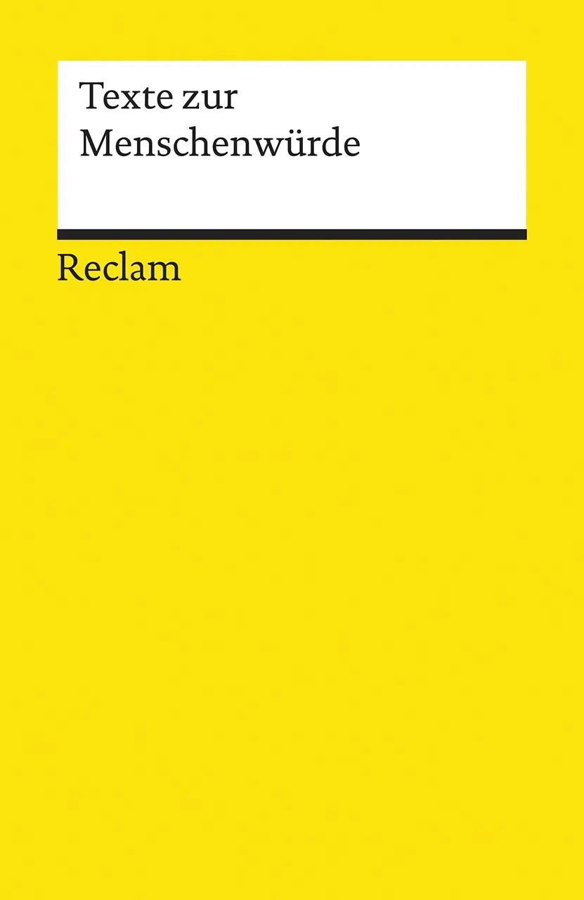 Cover: 9783150189078 | Texte zur Menschenwürde | Franz Josef Wetz | Taschenbuch | 314 S.