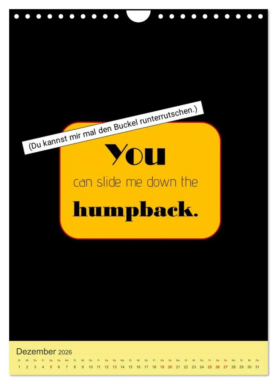 Bild: 9783457259078 | Nix als DENGLISCH (Wandkalender 2026 DIN A4 hoch), CALVENDO...