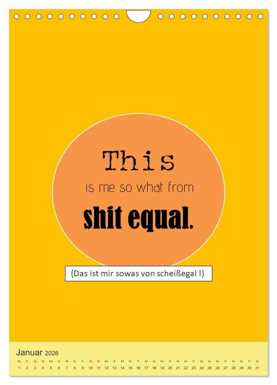 Bild: 9783457259078 | Nix als DENGLISCH (Wandkalender 2026 DIN A4 hoch), CALVENDO...