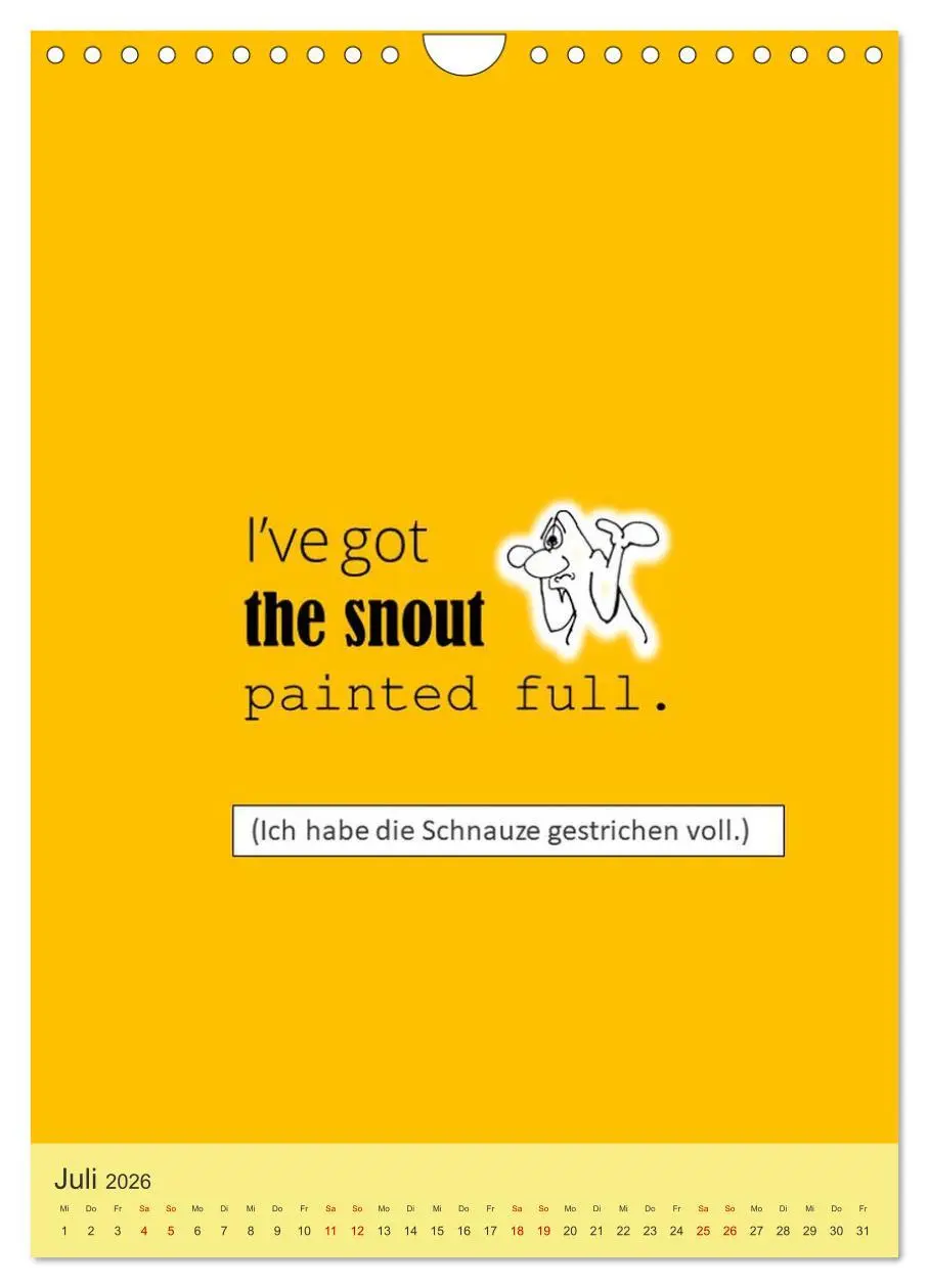 Bild: 9783457259078 | Nix als DENGLISCH (Wandkalender 2026 DIN A4 hoch), CALVENDO...