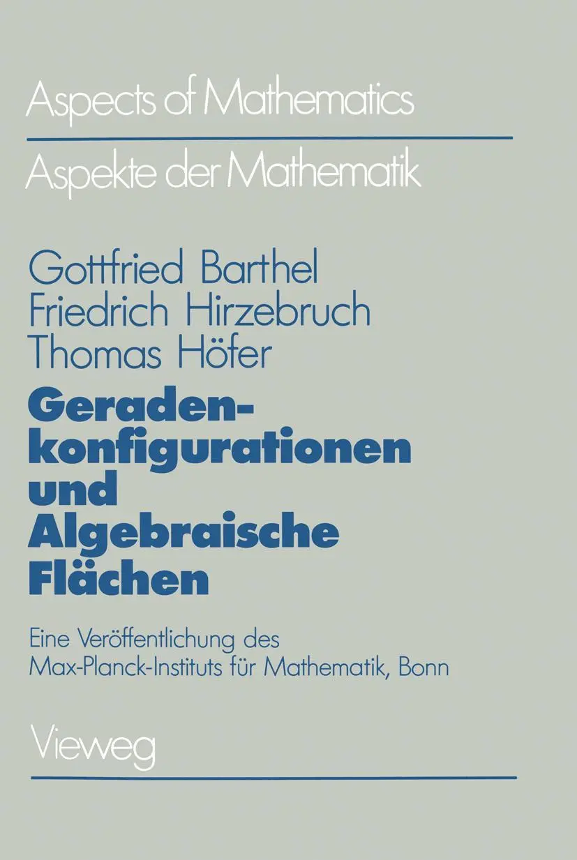 Cover: 9783528089078 | Geradenkonfigurationen und Algebraische Flächen | Barthel (u. a.)