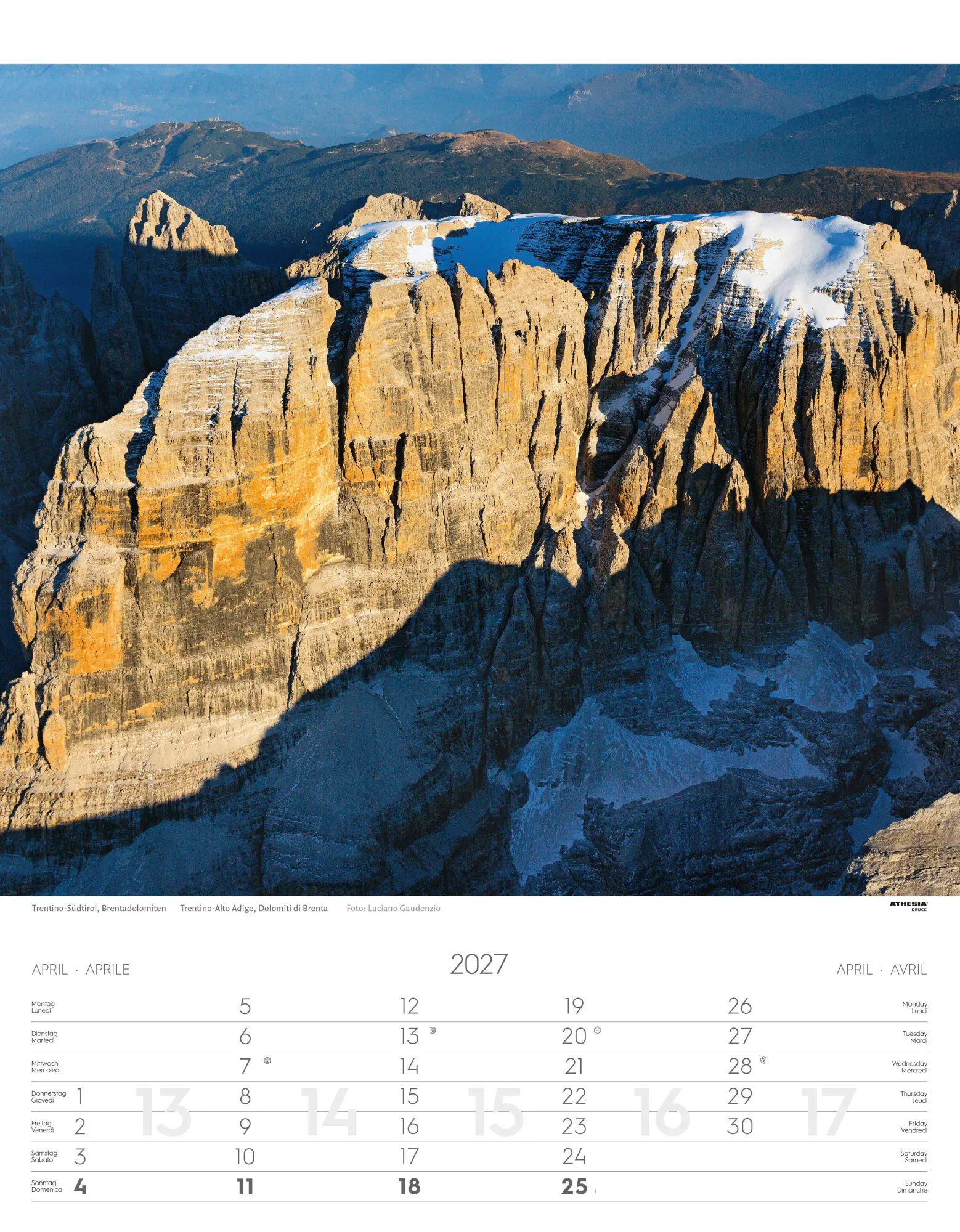 Bild: 9788868399078 | Weltnaturerbe Dolomiten Kalender 2027 | Athesia-Tappeiner Verlag