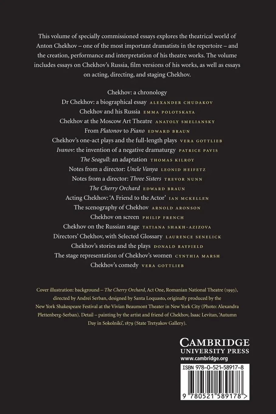 Rückseite: 9780521589178 | The Cambridge Companion to Chekhov | Vera Gottlieb (u. a.) | Buch