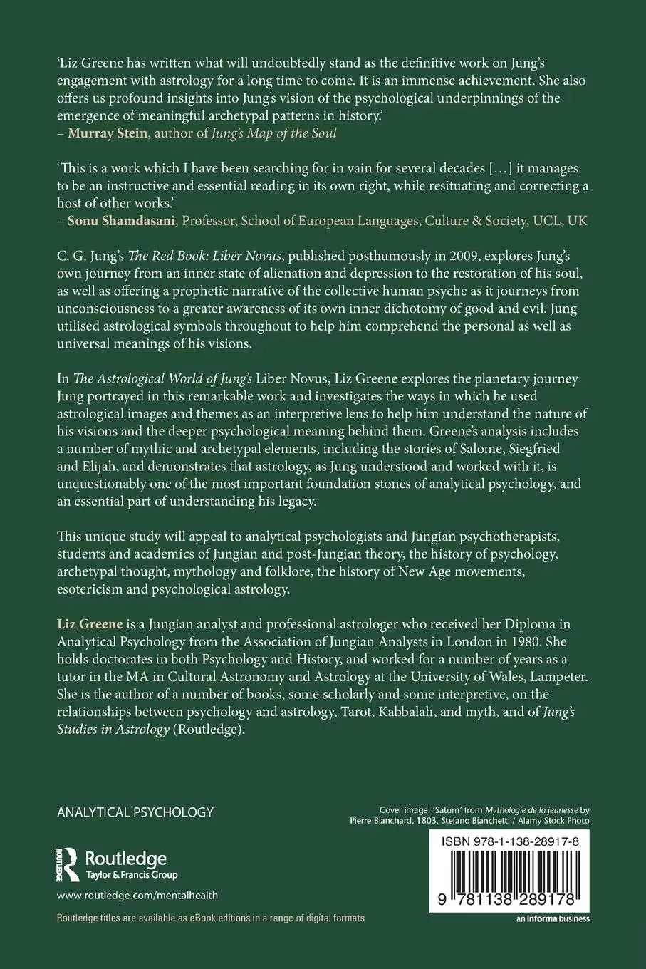 Rückseite: 9781138289178 | The Astrological World of Jung's 'Liber Novus' | Liz Greene | Buch