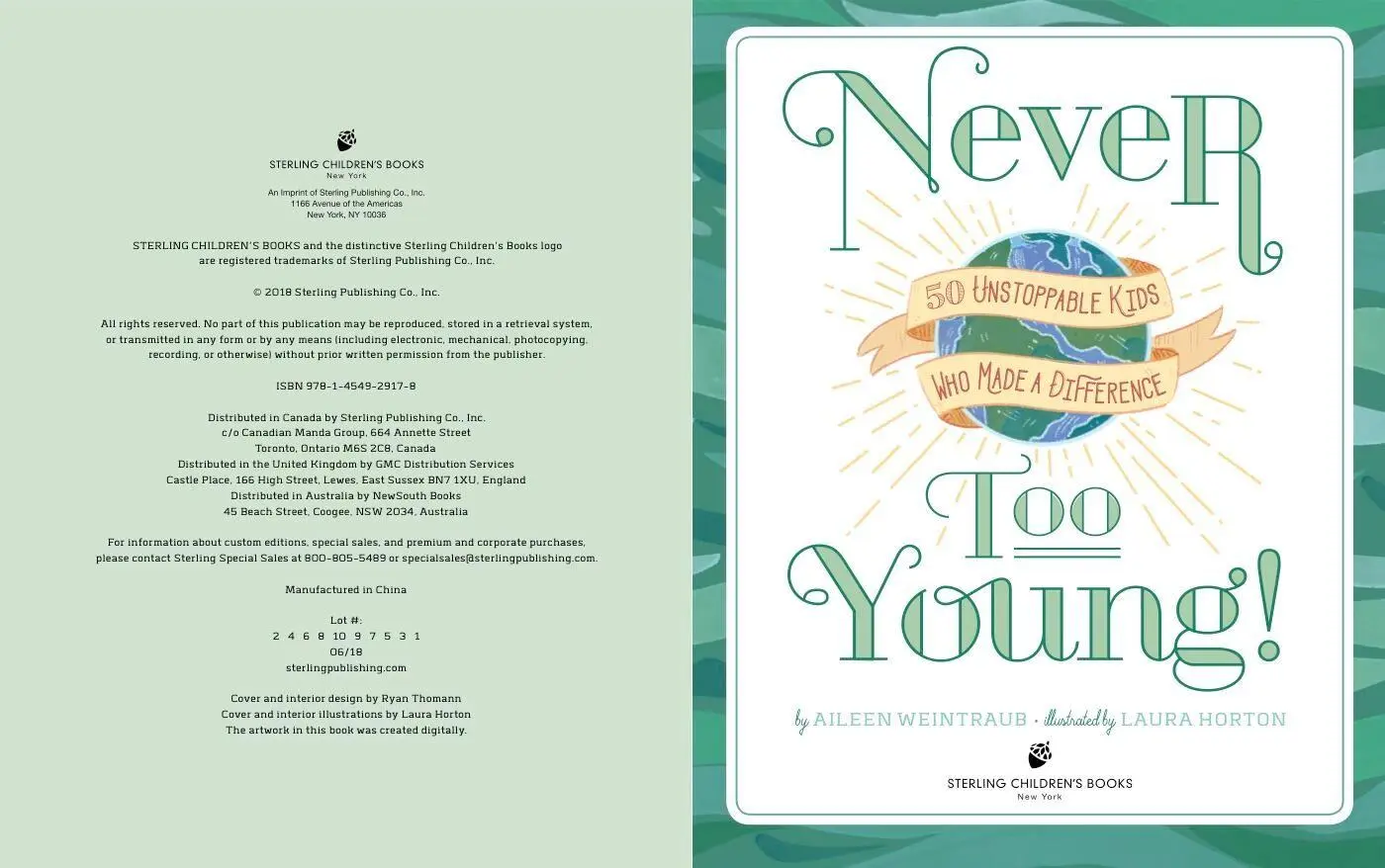 Bild: 9781454929178 | Never Too Young! | 50 Unstoppable Kids Who Made a Difference | Buch