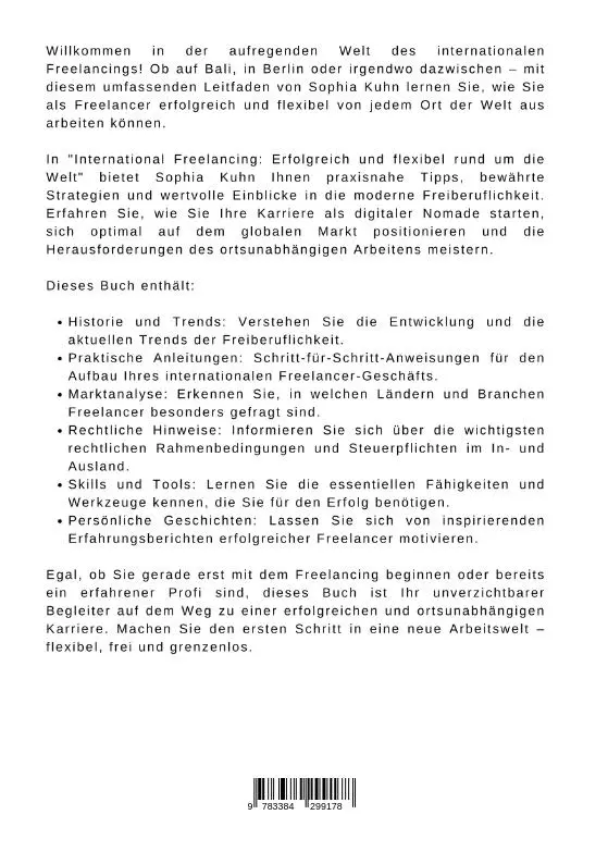 Rückseite: 9783384299178 | International Freelancing | Erfolgreich und flexibel rund um die Welt