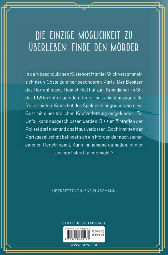 Bild: 9783453429178 | The Murder Game - Der Tod isst mit | Kriminalroman | Tom Hindle | Buch