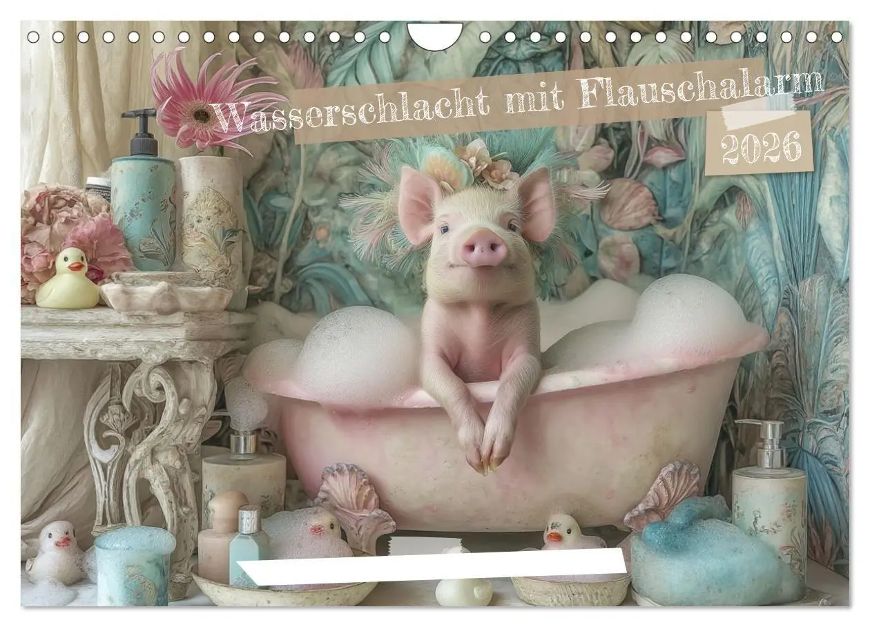 Cover: 9783516029178 | Wasserschlacht mit Flauschalarm (Wandkalender 2026 DIN A4 quer),...
