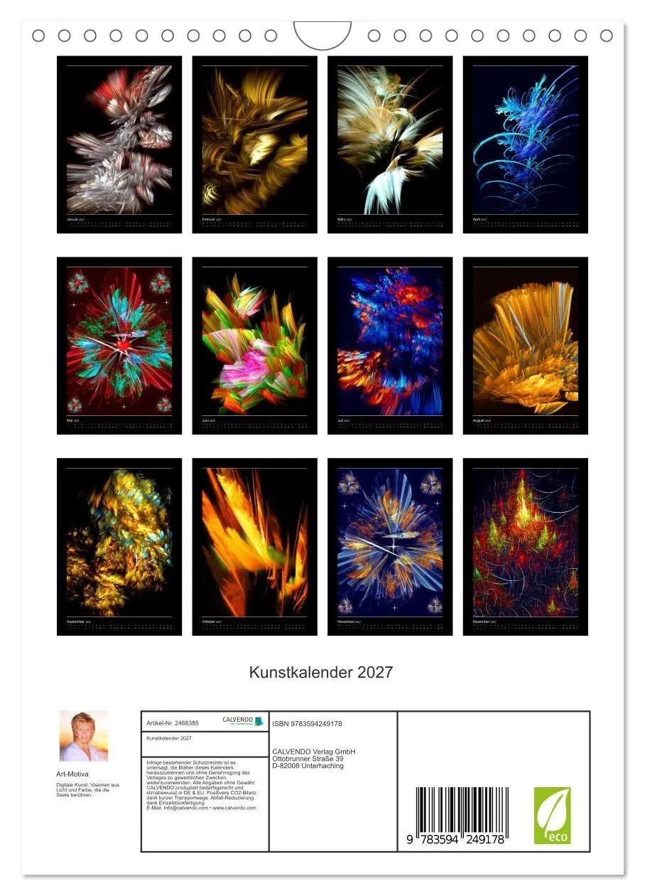 Bild: 9783594249178 | Kunstkalender 2027 (Wandkalender 2027 DIN A4 hoch), CALVENDO...
