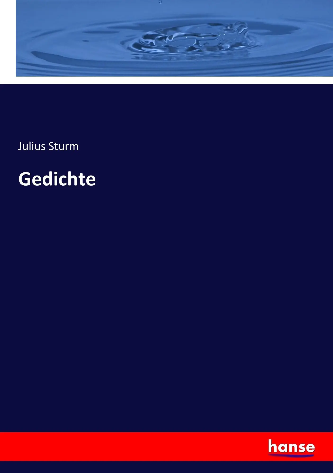 Cover: 9783743669178 | Gedichte | Julius Sturm | Taschenbuch | 244 S. | Deutsch | 2017