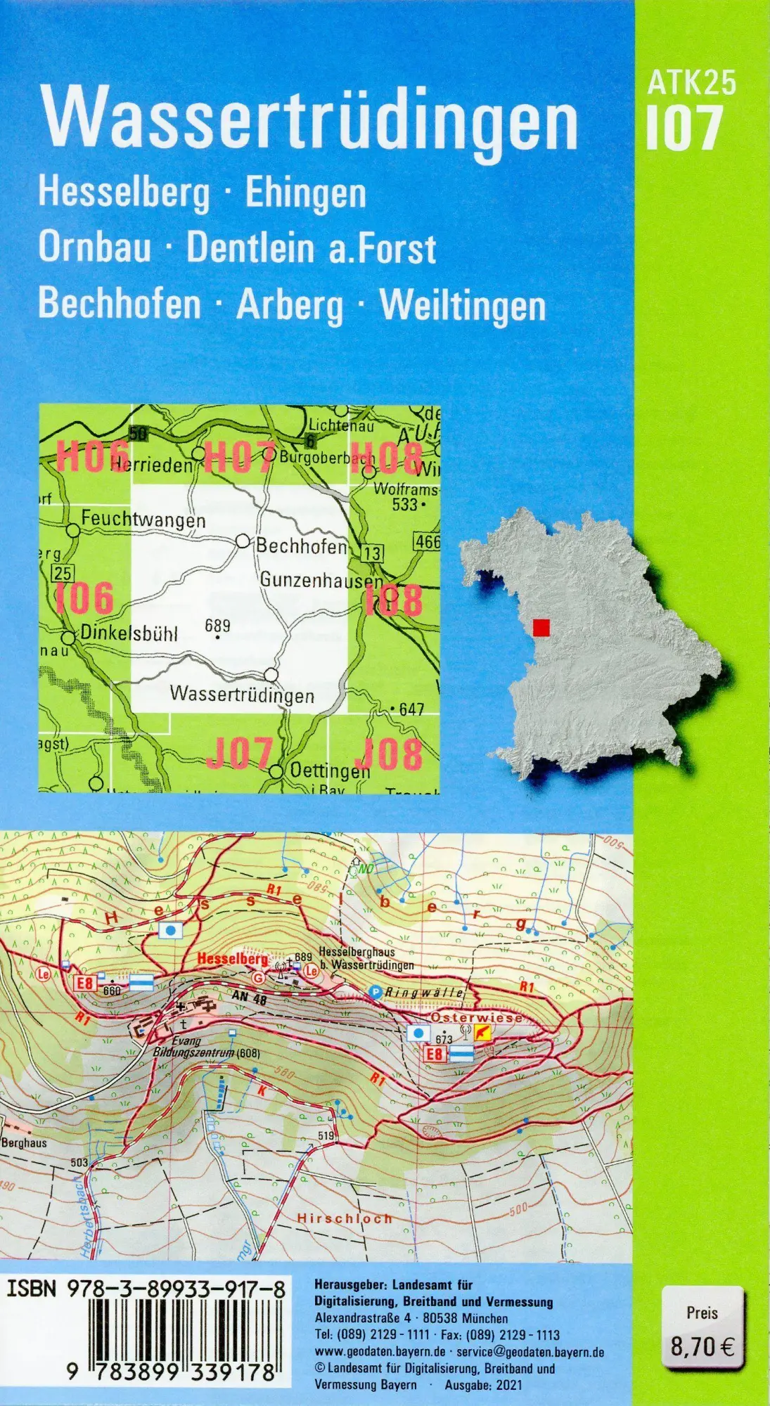 Bild: 9783899339178 | Wassertrüdingen 1:25 000 | Digitalisierung | (Land-)Karte | Deutsch