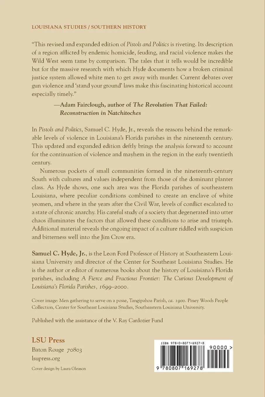 Rückseite: 9780807169278 | Pistols and Politics | Samuel C Hyde | Taschenbuch | Englisch | 2023