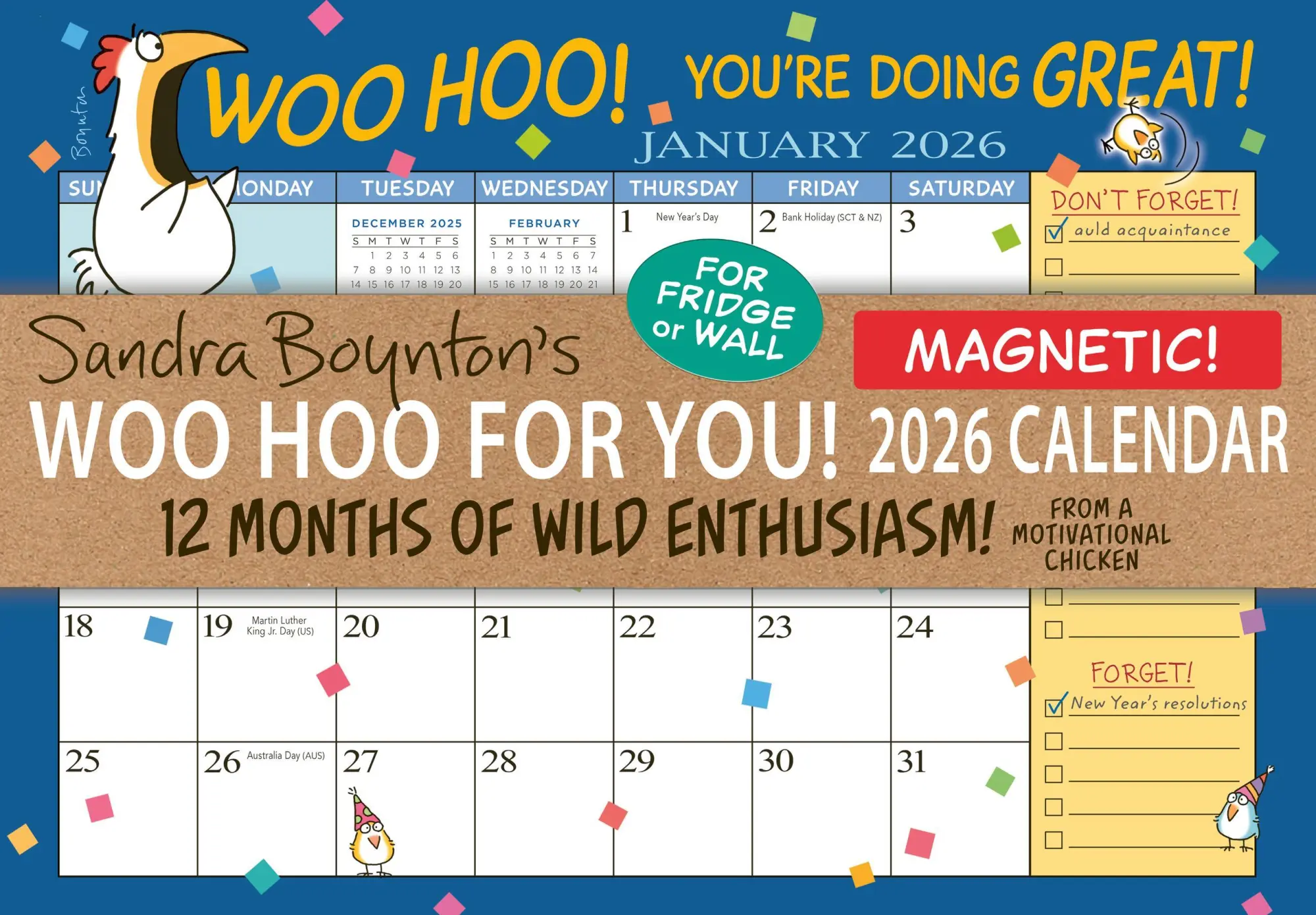 Cover: 9781523529278 | Sandra Boynton's Woo Hoo for You! 2026 Magnetic Calendar | Boynton