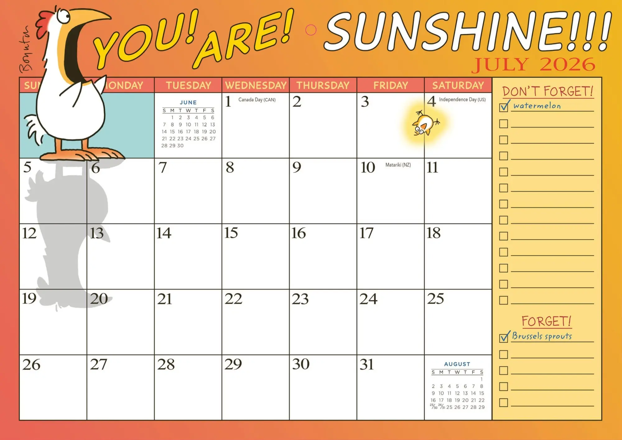 Bild: 9781523529278 | Sandra Boynton's Woo Hoo for You! 2026 Magnetic Calendar | Kalender