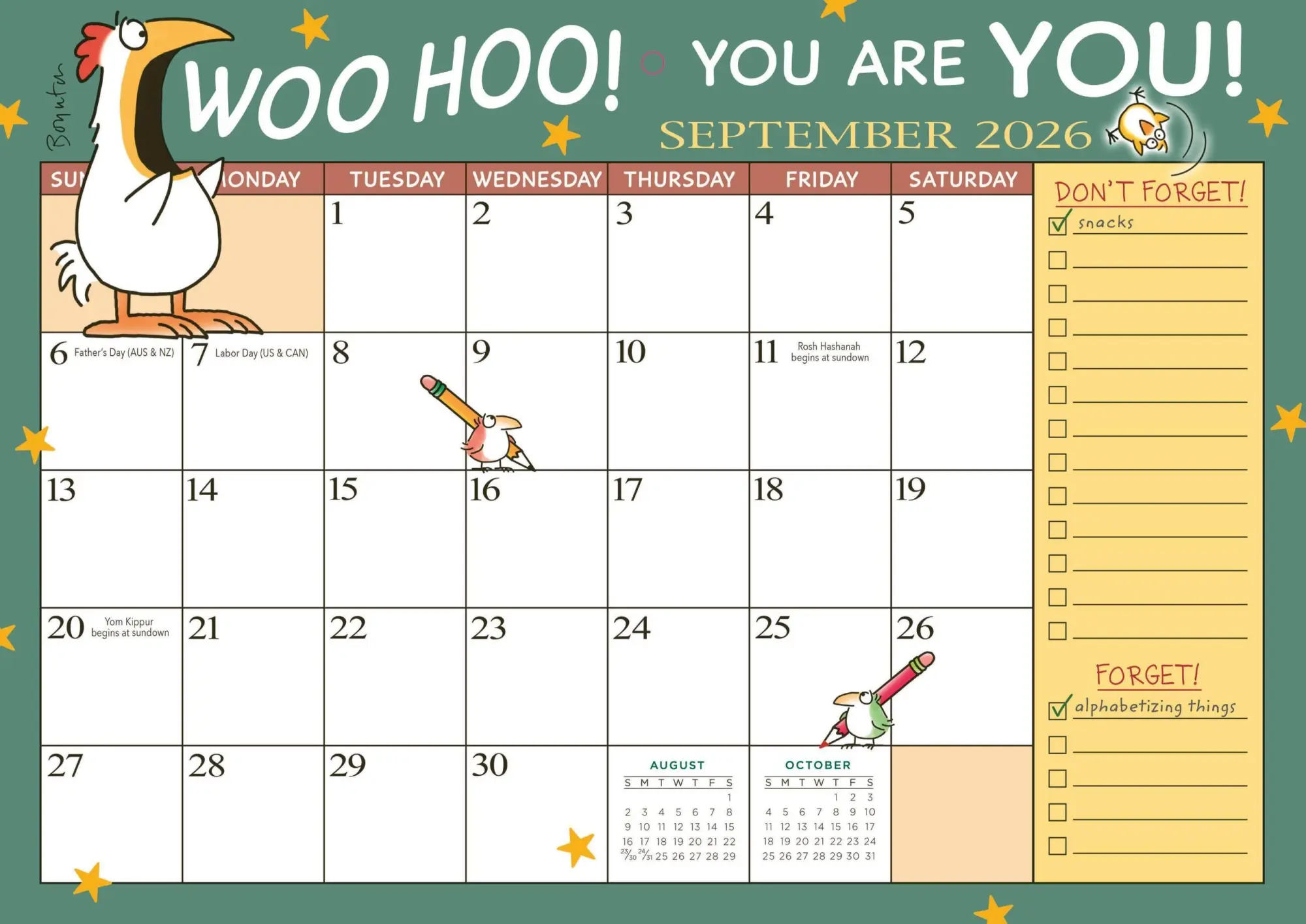 Bild: 9781523529278 | Sandra Boynton's Woo Hoo for You! 2026 Magnetic Calendar | Kalender