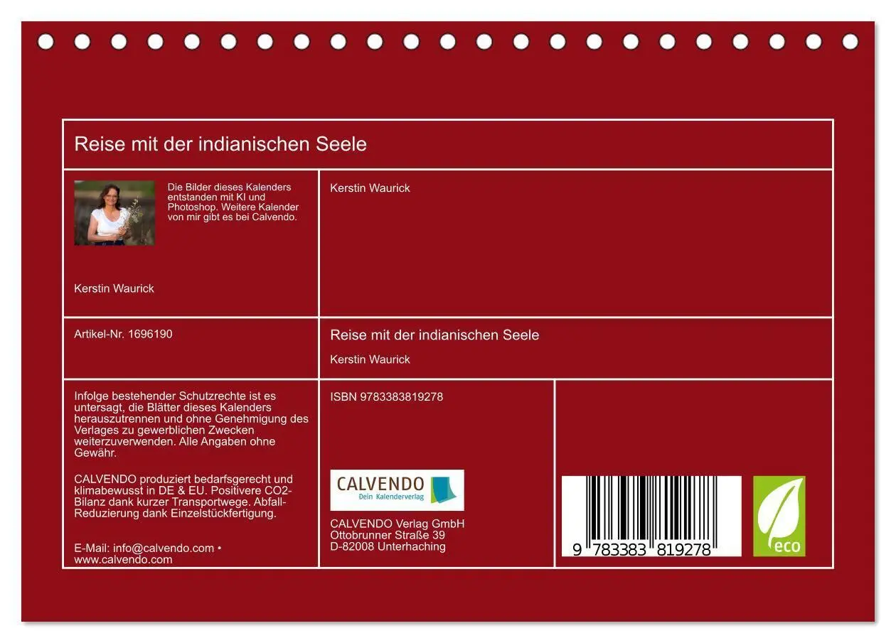 Bild: 9783383819278 | Reise mit der indianischen Seele (Tischkalender 2025 DIN A5 quer),...