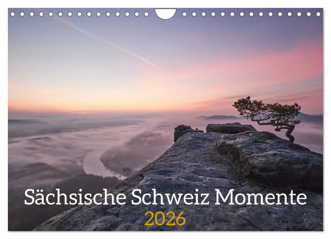 Cover: 9783457549278 | Sächsische Schweiz Momente 2026 (Wandkalender 2026 DIN A4 quer),...