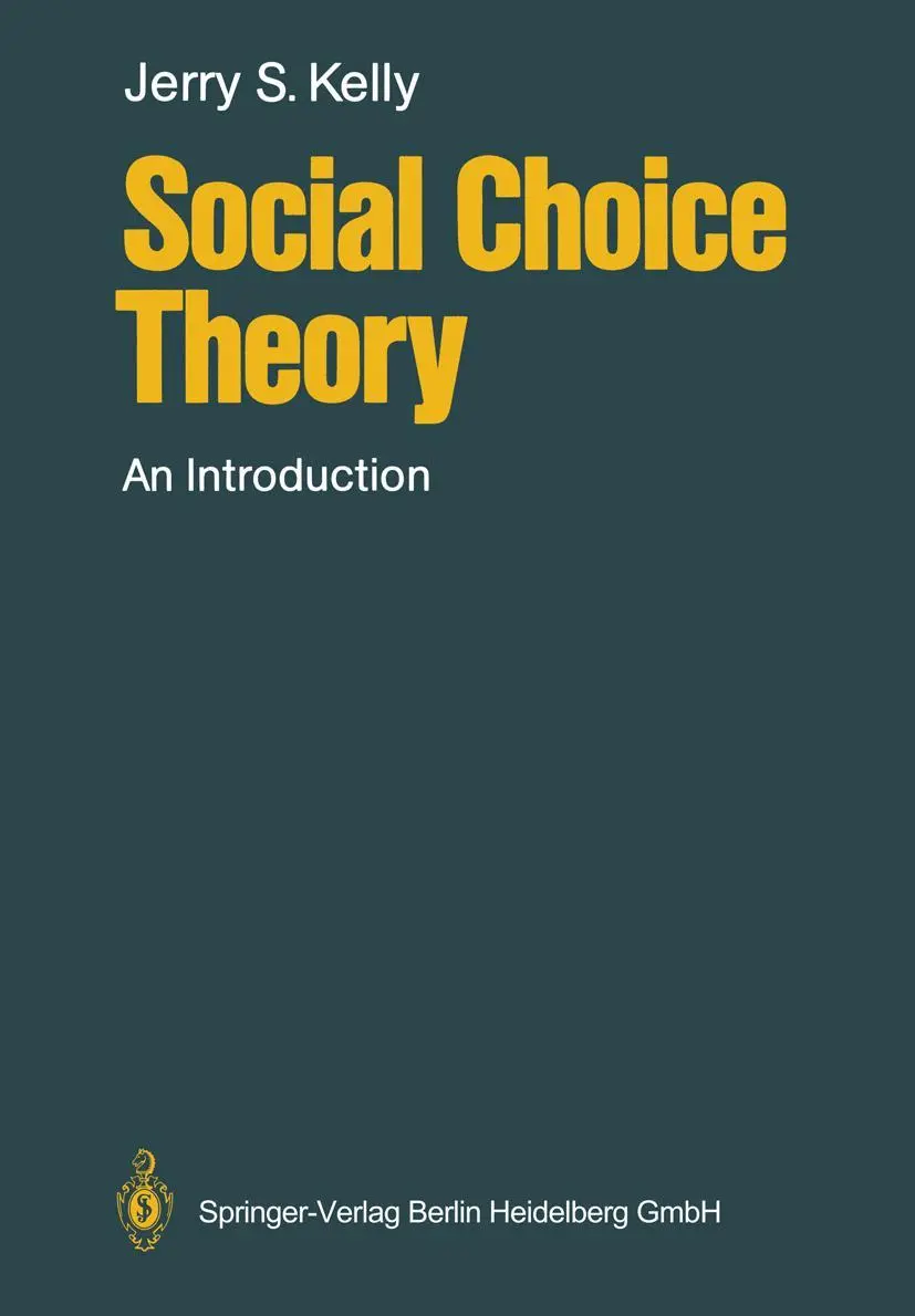 Cover: 9783662099278 | Social Choice Theory | An Introduction | Jerry S. Kelly | Taschenbuch