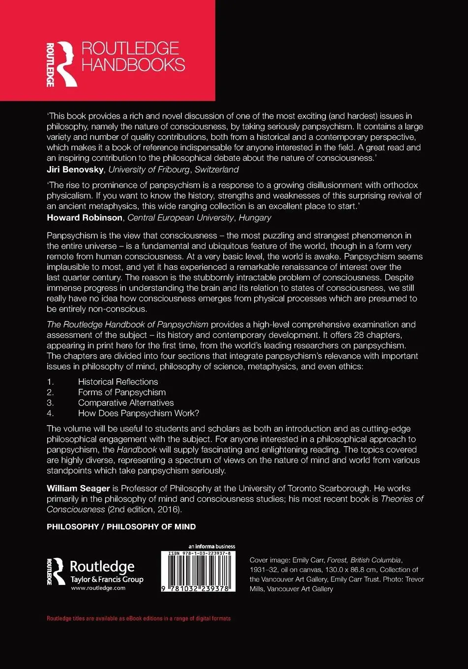 Rückseite: 9781032239378 | The Routledge Handbook of Panpsychism | William Seager | Taschenbuch