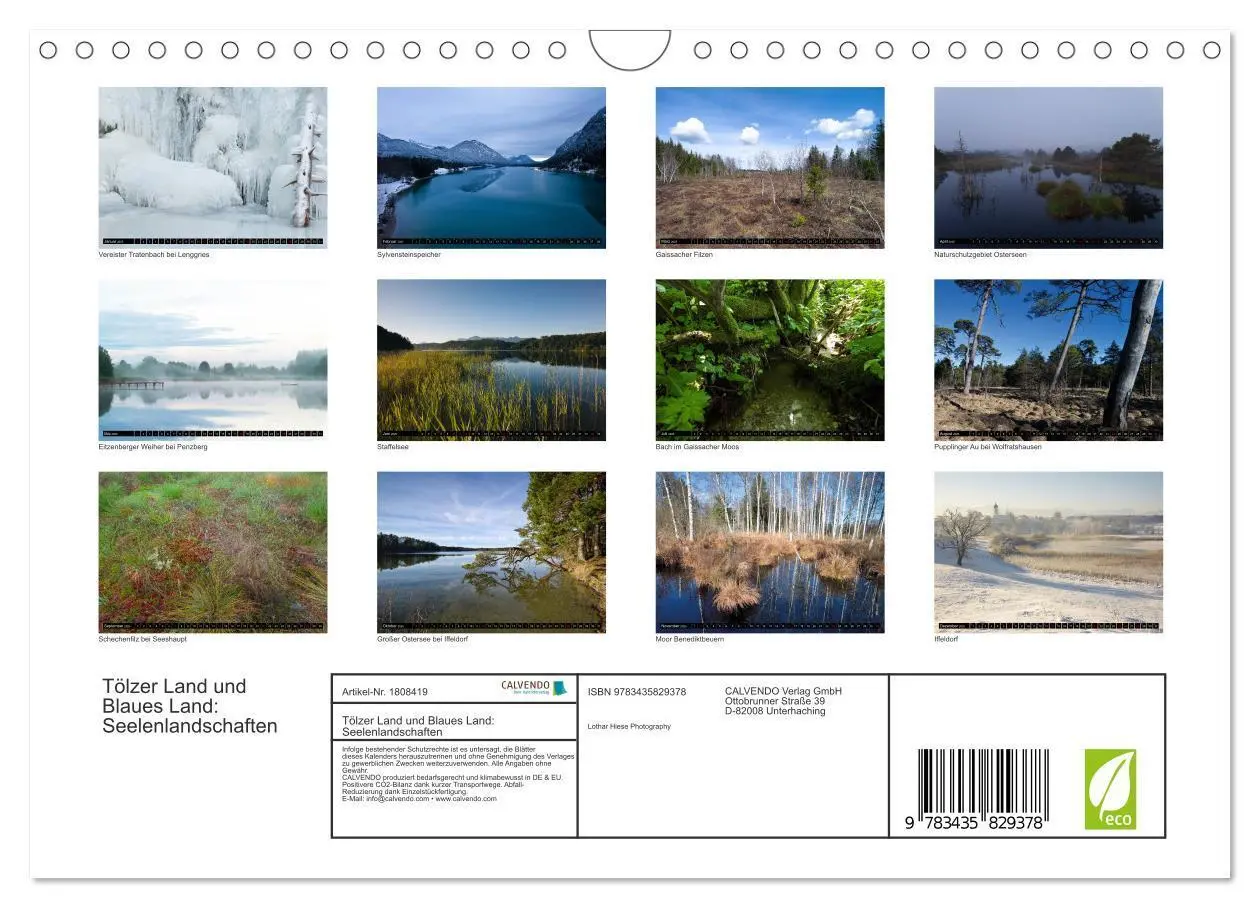 Bild: 9783435829378 | Tölzer Land und Blaues Land: Seelenlandschaften (Wandkalender 2025...