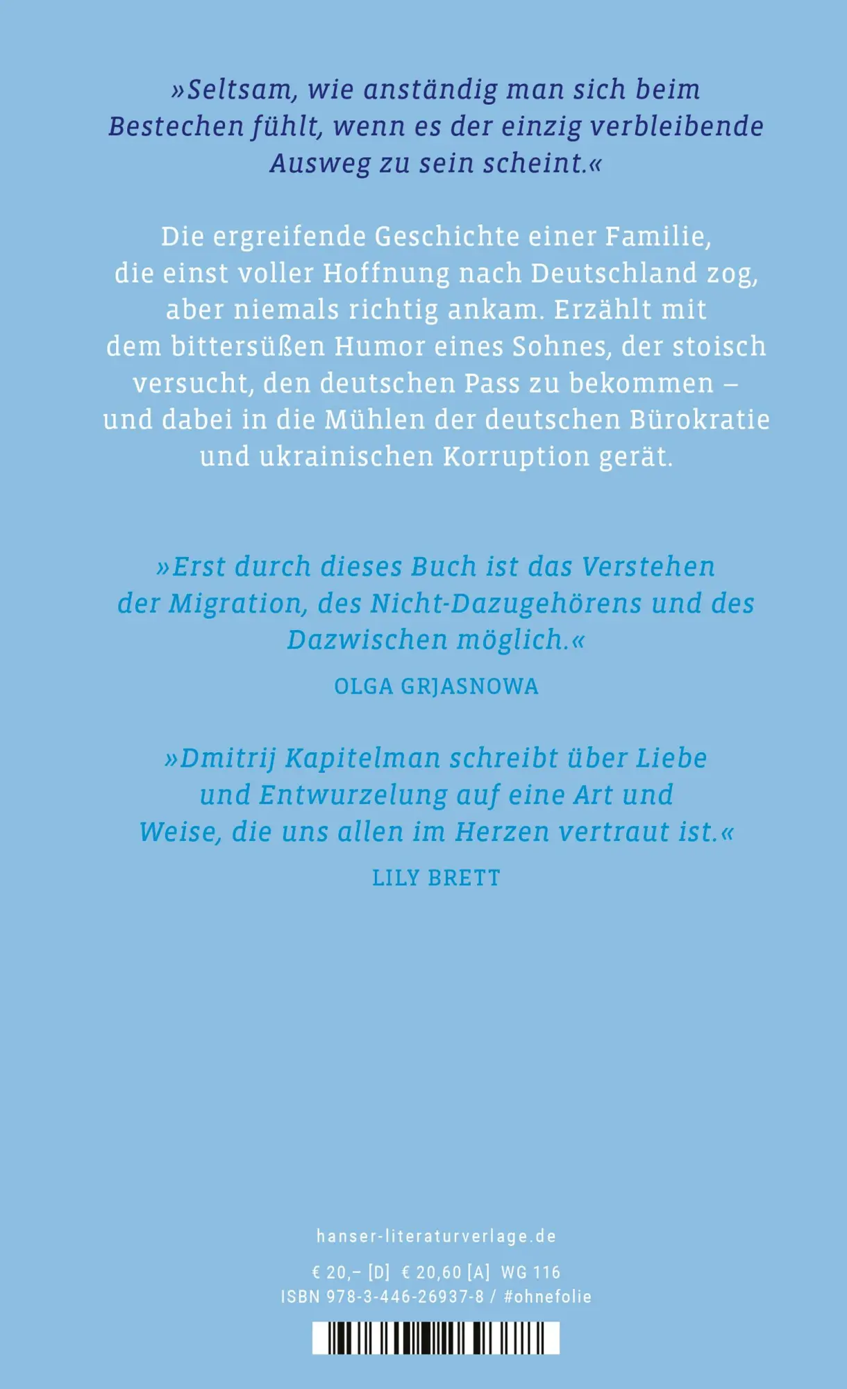 Bild: 9783446269378 | Eine Formalie in Kiew | Dmitrij Kapitelman | Buch | 176 S. | Deutsch