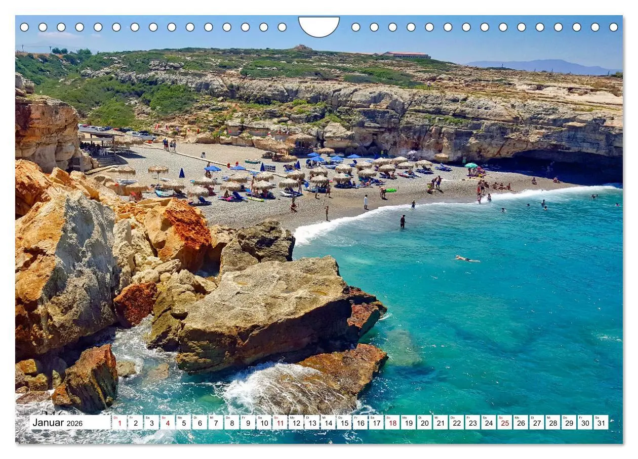 Bild: 9783457539378 | Traumstrände auf Kreta (Wandkalender 2026 DIN A4 quer), CALVENDO...