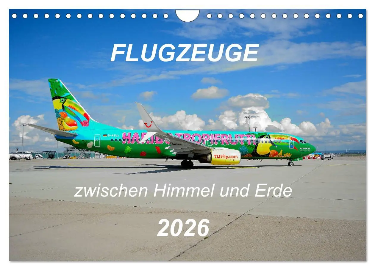 Cover: 9783457779378 | Flugzeuge zwischen Himmel und Erde (Wandkalender 2026 DIN A4 quer),...