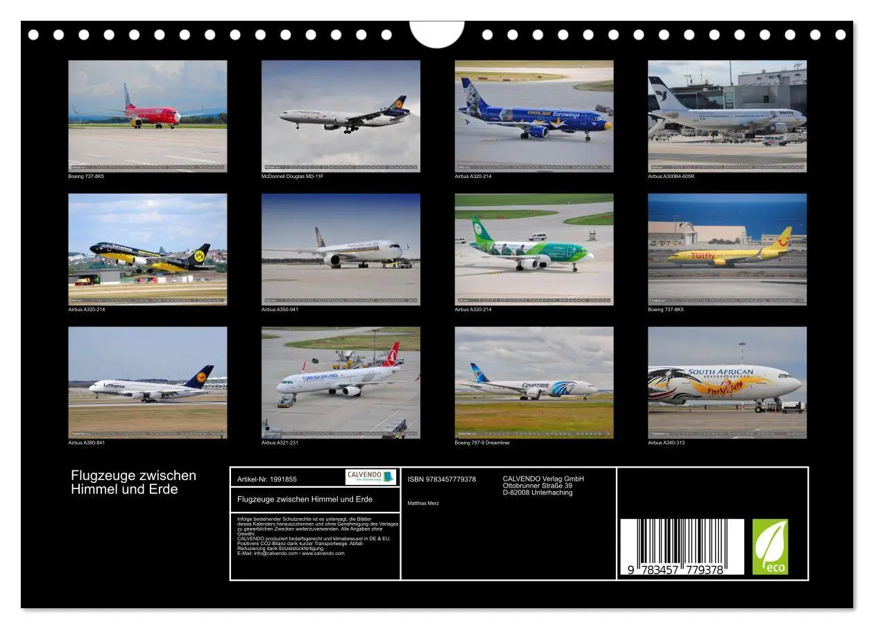 Bild: 9783457779378 | Flugzeuge zwischen Himmel und Erde (Wandkalender 2026 DIN A4 quer),...