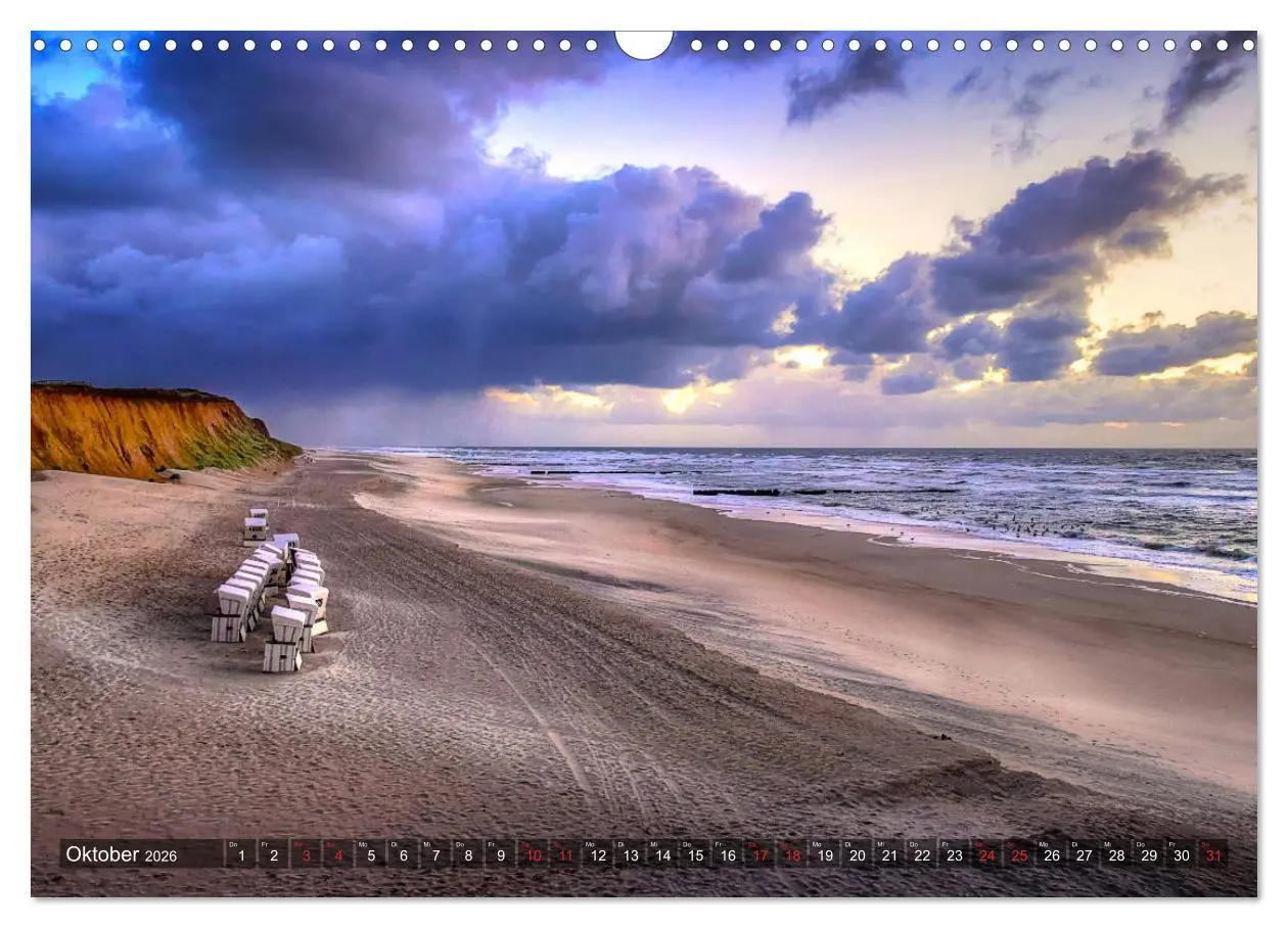 Bild: 9783457919378 | Sylt - Farbige Momente (Wandkalender 2026 DIN A3 quer), CALVENDO...