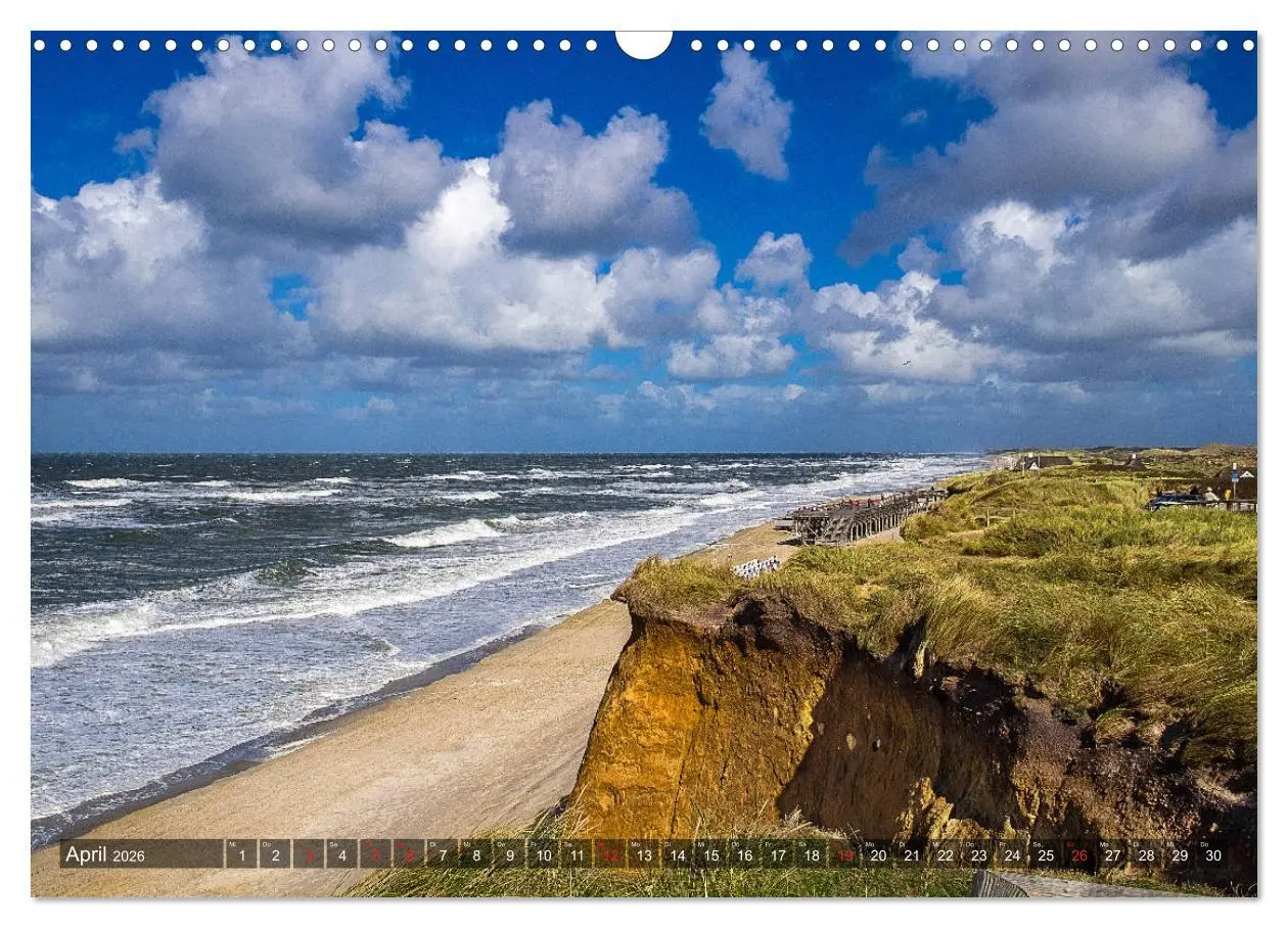 Bild: 9783457919378 | Sylt - Farbige Momente (Wandkalender 2026 DIN A3 quer), CALVENDO...