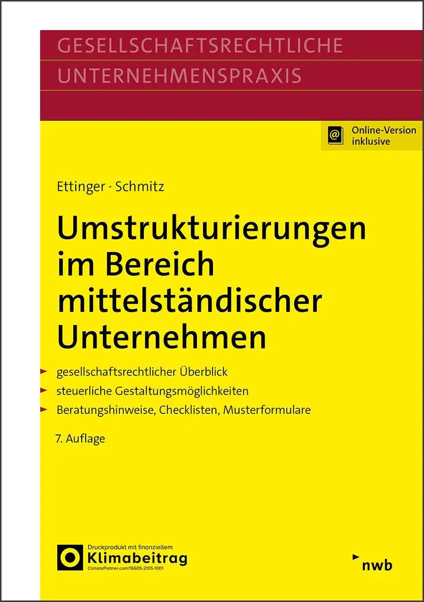 Cover: 9783482599378 | Umstrukturierungen im Bereich mittelständischer Unternehmen | Bundle