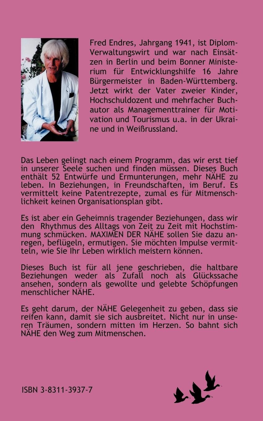 Rückseite: 9783831139378 | Maximen der Nähe | Impulse für ein erfüllteres Leben | Fred Endres