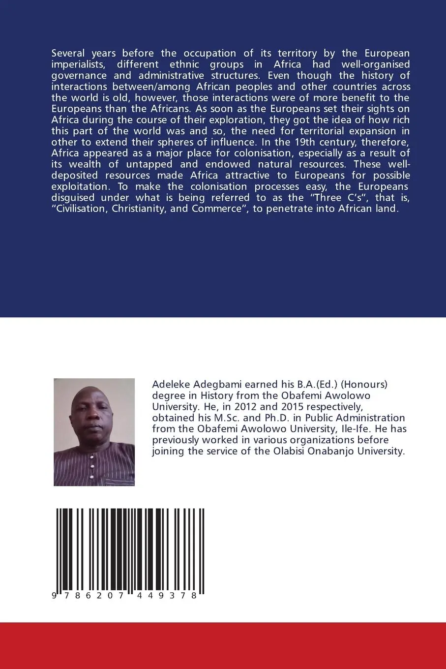 Rückseite: 9786207449378 | African Traditional Administrative Systems | Adeleke Adegbami | Buch