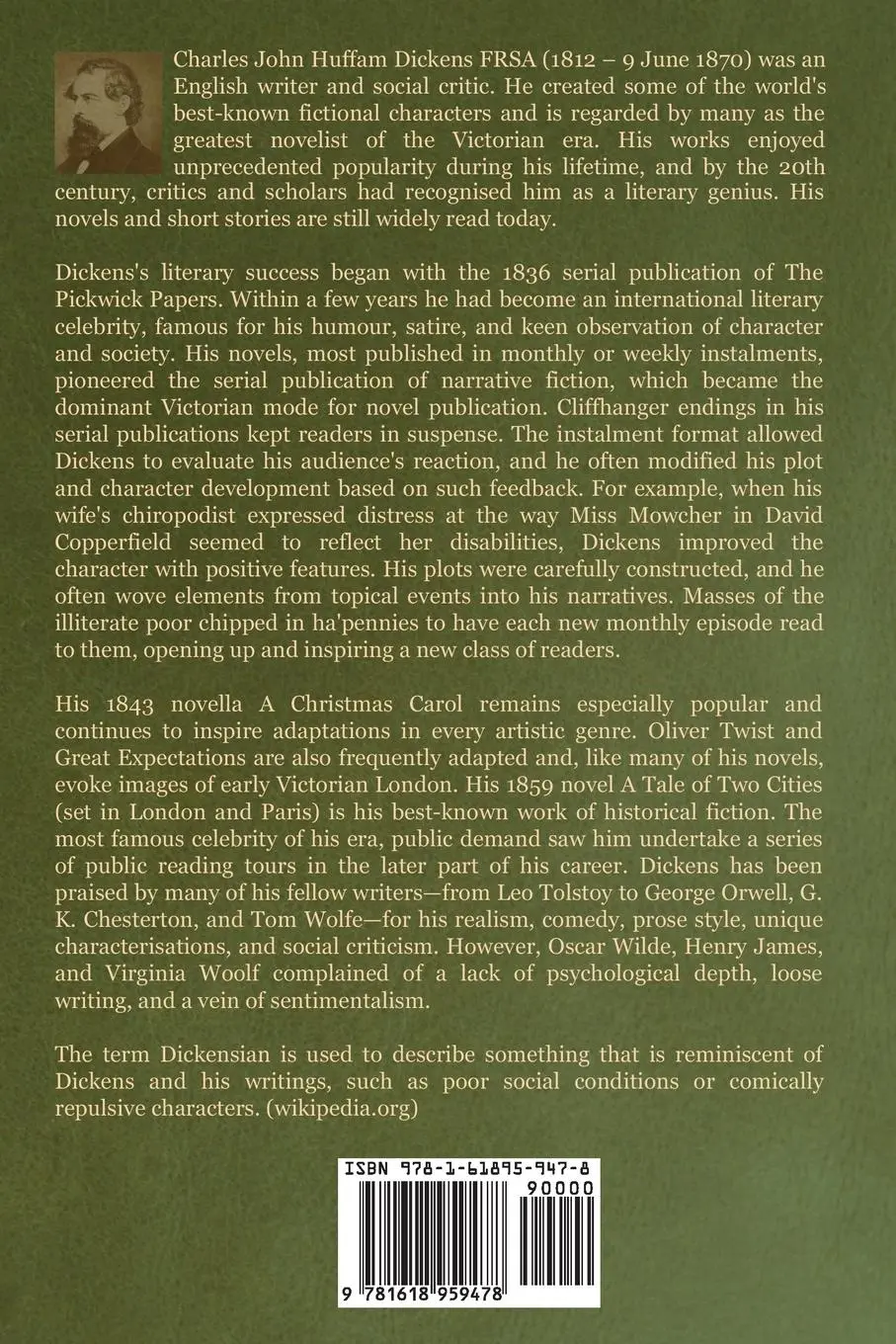 Rückseite: 9781618959478 | A Christmas Carol | Charles Dickens | Taschenbuch | Englisch | 2020