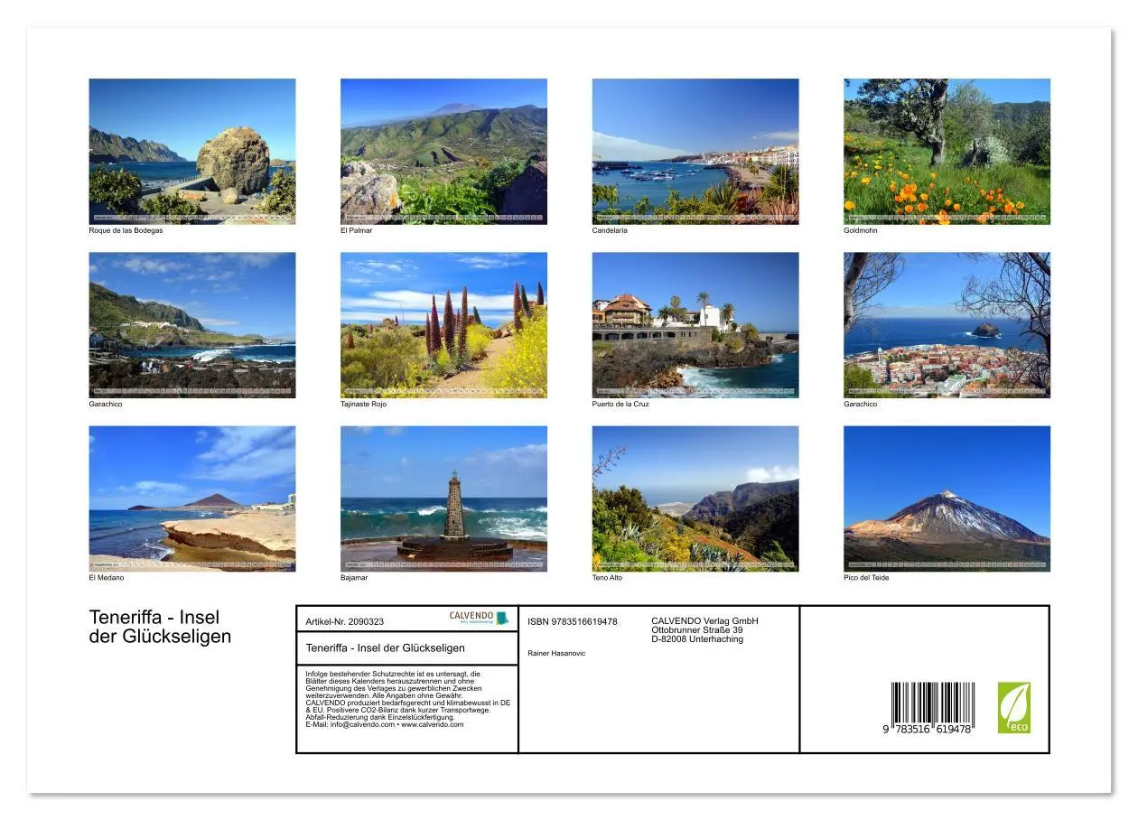 Bild: 9783516619478 | Teneriffa - Insel der Glückseligen (Wandkalender 2026 DIN A3 quer),...