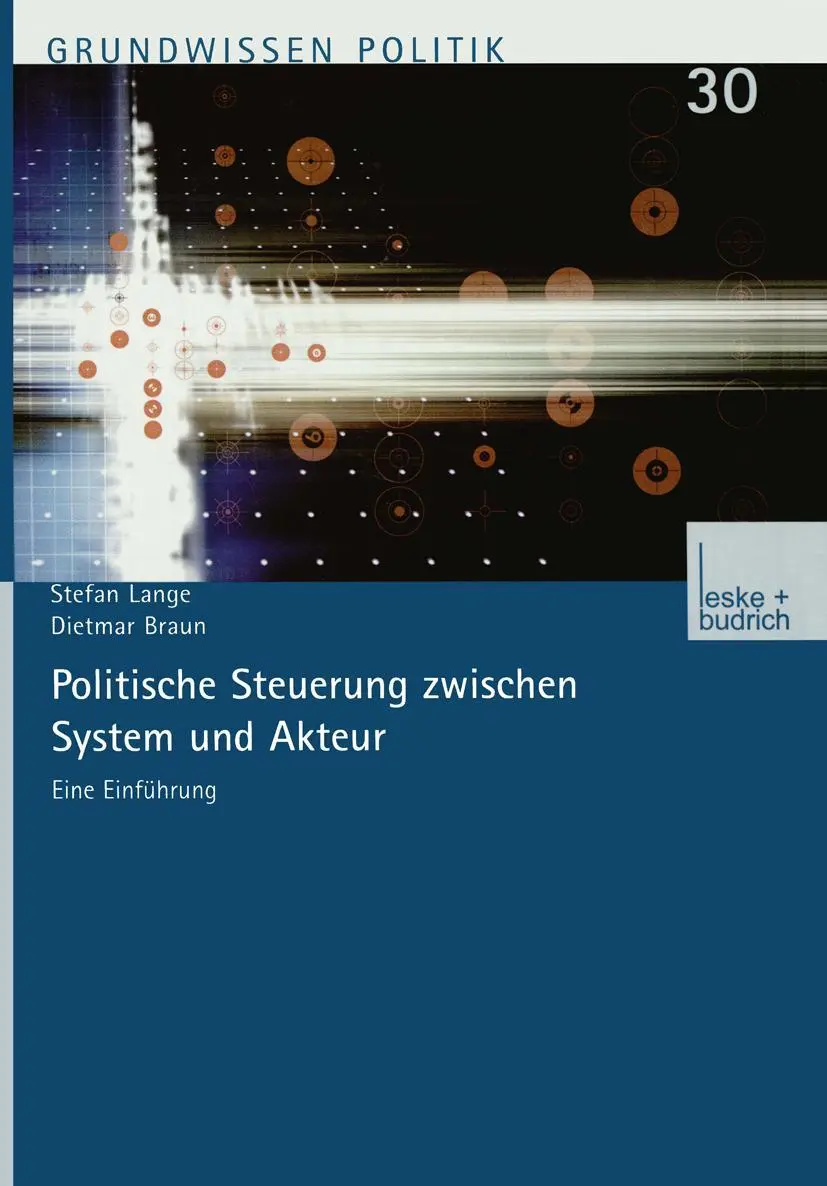 Cover: 9783810029478 | Politische Steuerung zwischen System und Akteur | Eine Einführung