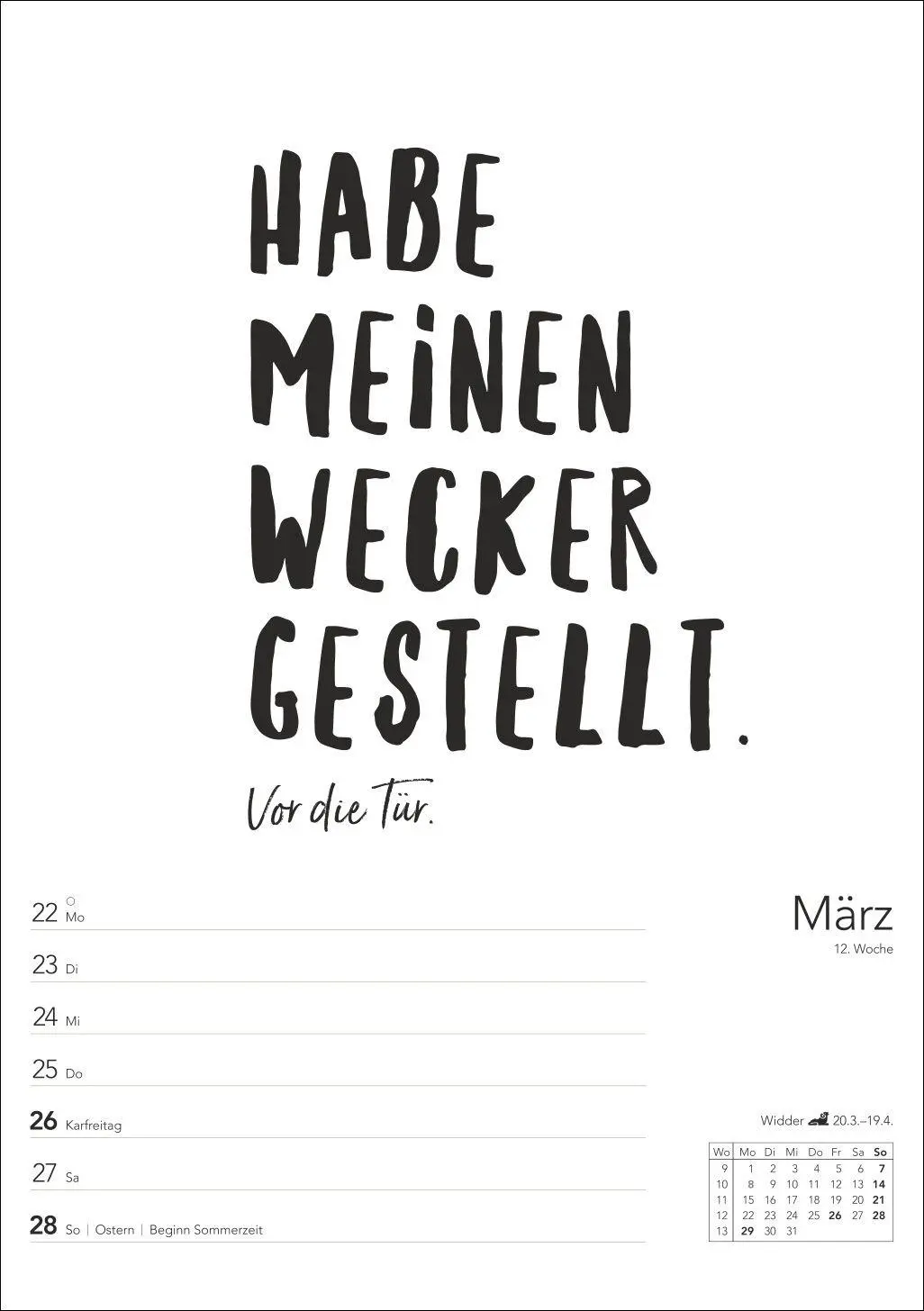 Bild: 9783840039478 | Typo-Sprüche-Kalender s/w Wochenplaner 2027 - mit 53 witzigen Sprüchen