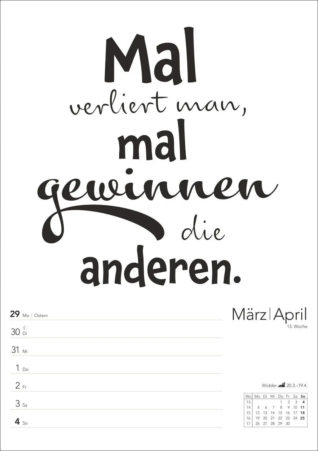 Bild: 9783840039478 | Typo-Sprüche-Kalender s/w Wochenplaner 2027 - mit 53 witzigen Sprüchen