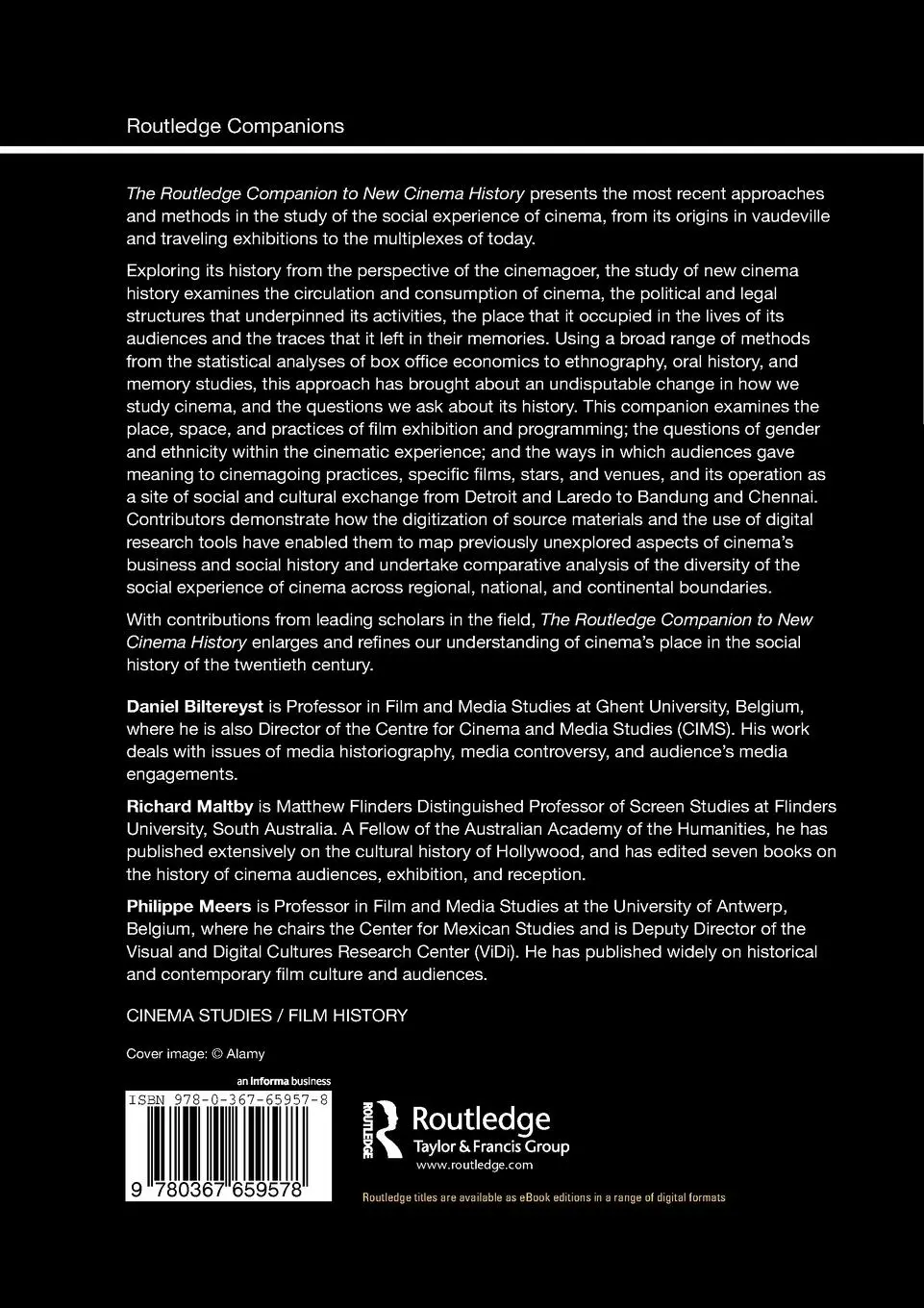 Rückseite: 9780367659578 | The Routledge Companion to New Cinema History | Biltereyst (u. a.)