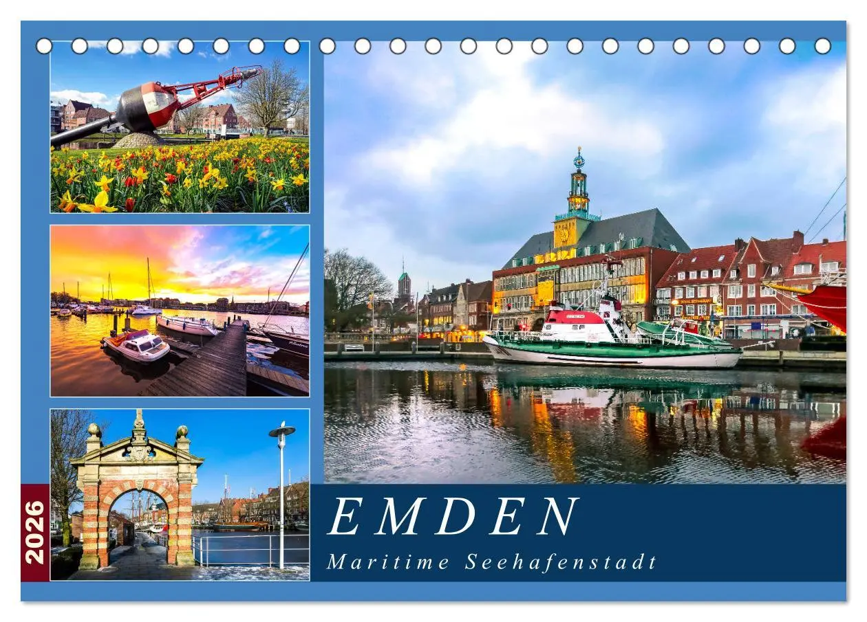 Cover: 9783457829578 | EMDEN maritime Seehafenstadt (Tischkalender 2026 DIN A5 quer),...