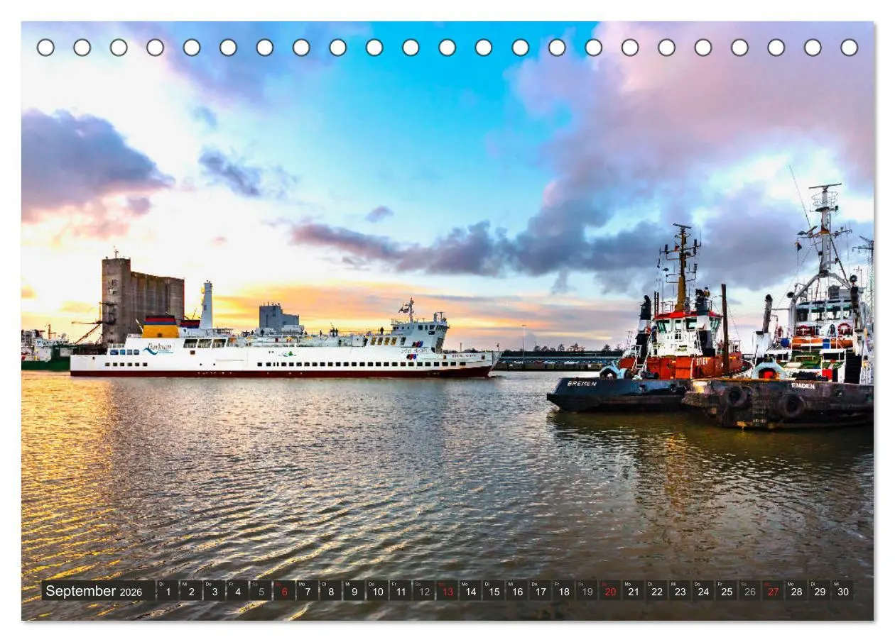 Bild: 9783457829578 | EMDEN maritime Seehafenstadt (Tischkalender 2026 DIN A5 quer),...