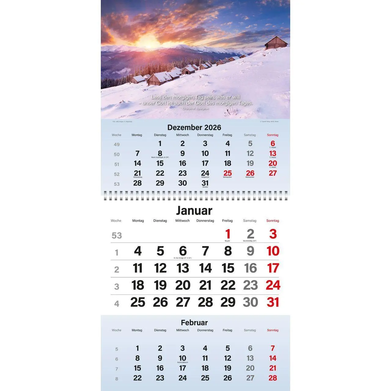 Bild: 9783754829578 | Gott segne meinen Tag 2027 | 3-Monats-Terminer | Kalender | 14 S.